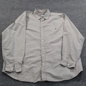 Ralph Lauren Mens Big Tall 2XLT Classic Fit Oxford Button Down Gray L/S DAMAGED
